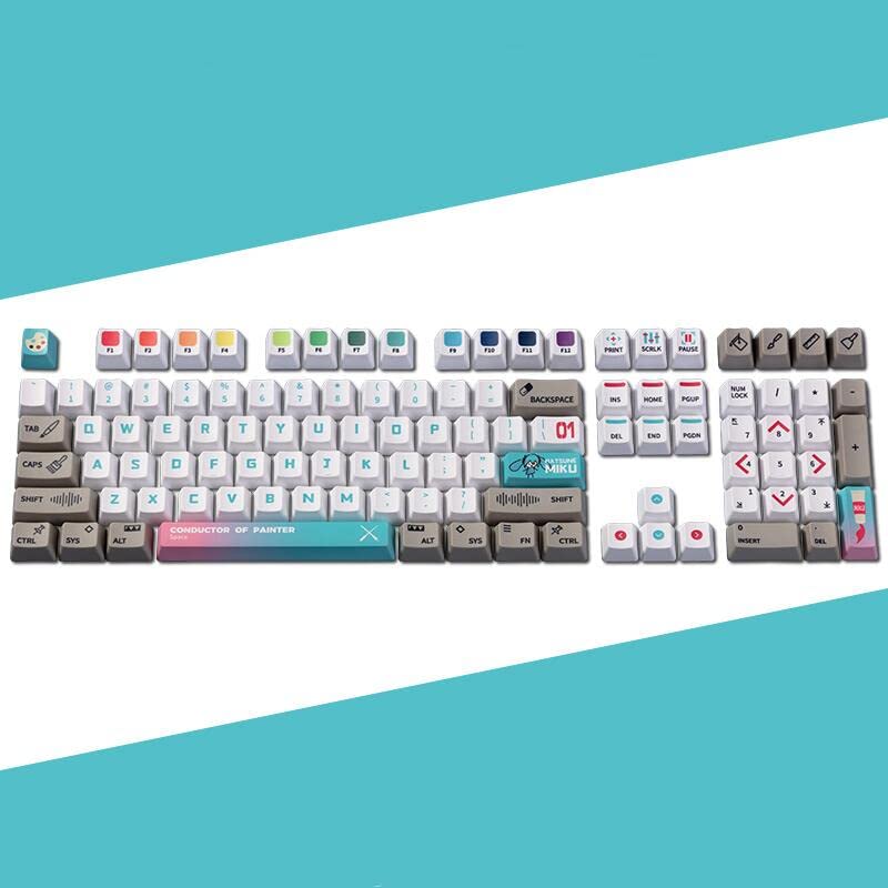 初音ミク　キーキャップ Amazon | 初音ミク キーキャップ PBT 五面熱昇華 十字軸対応